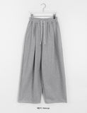 [unisex] Endo banding string pin tuck wide training pants