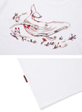 Whale Flower Embroidery Short Sleeve