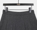 Chiken wool pin tuck mini skirt