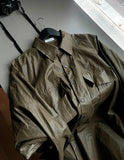 Retro Coated Leather Overshirt