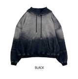 Gradation washing denim hoodie