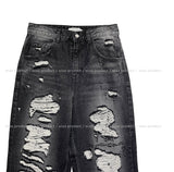 Funky Damage Wide Denim Pants
