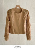 Mezzo No-Collar Short Jacket