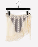 [4 Piece Set] Hain Cover See-Through Skirt Cardigan Bikini Set