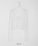 Telon Crochet Crop Bolero Knit Cardigan