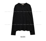 Heritage Chrome Waffle Henley Neck