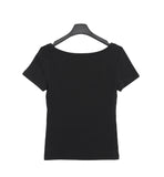 Linen Modal U-Neck Short Sleeve Tee