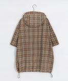 Bemer Check Cap Hood Short Sleeve Shirt