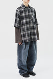 Double Layered Checked Shirt