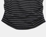 Poitdi Side Shirred One-Shoulder Short Sleeve T-shirt