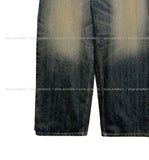 look side folding washing denim pants