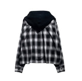 Philly loose fit checked hoodie jacket