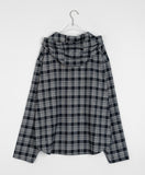 [unisex] Berned Check Over Hood Shirt