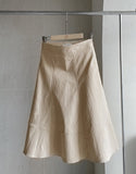 Viero flared midi skirt