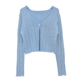 harmon crop knit cardigan