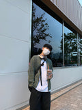 Two-way Mix Knit Zip-up