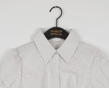 Reupat Slim Striped Puff Short Sleeve Shirt