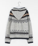 Vinnie Nordic Button Knit Hood Cardigan