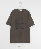 [unisex] Centerme Pigment Star Print Short Sleeve Tee