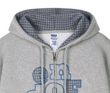 END OF TIME Applique Hooded Zip-Up