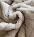 Lumare High-Neck Eco Fur Mink Short Jacket