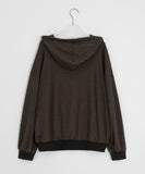 Choheed two-way stripe hood zip-up