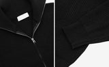 Leon high-neck zip-up cardigan