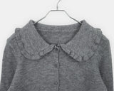 Chomin Frill Collar Knit Cardigan