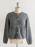 [Two-piece set] Sweety Wool Knit Cardigan Mini Skirt Set