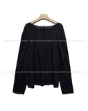 Ruffle vintage damage knit