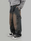 Fake Cargo Denim Pants