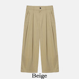 Neji two-tuck wide pants