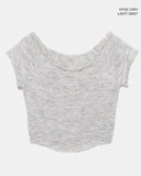 Dor lip neck short sleeve knit