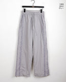 Fairlane Nylon Lace Color Matching Two-Way Long Wide Jogger Pants