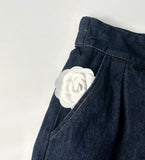 Aven Raw Denim Banding Flare Skirt