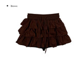 Latte Suede Tiered Mini Skirt