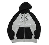 [2-WAY] Star & Sun raglan hood zip-up