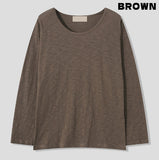 Kellin Over Fit U-Neck Long Sleeve Tee