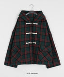 Takoi Duffel Check Hood Short Coat