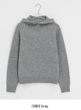 Colden High Neck Wool Knit Hoodie