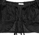 Taru Ribbon Lace Crop Blouse