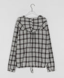 Lighty Strap Check Hood Shirt