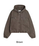 Pedo Dyeing Crop Hood Jacket