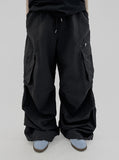 Temp zipper nylon cargo pants