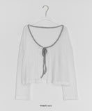 Mimol Summer Color Ribbon Bolero Cardigan