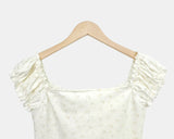 Q's Flower Sleeveless Blouse