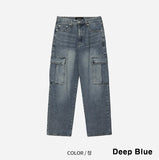 Nyujin wide cargo pocket denim pants