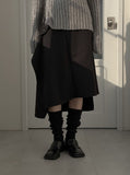 Unbalanced Pocket Flare Skirt