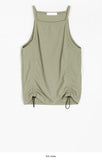 Deldo String Shirring Ribbed Sleeveless