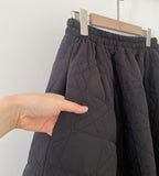 Radiant Banding Quilted Padding Long Skirt